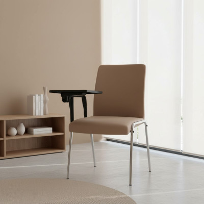 Stilvoller Beige Sessel Moderner Sessel Top-Qualität Design Bürostuhl neu