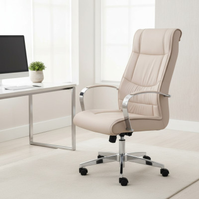Stuhl Beige Bürostuhl Schreibtisch Drehstuhl Sessel Stühle Chefsessel Büro