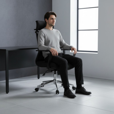 Drehbarer Chefsessel Bürostuhl Schreibtischstuhl Drehstuhl Sessel Textil Stuhl