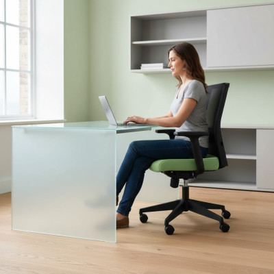 Bürostühle Luxus Grün gepolsterte Computerdrehstühle Möbel Chefsessel