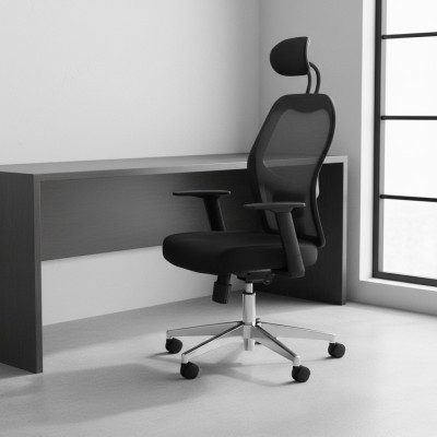 Bürostühle Luxus Schwarz gepolstert Computer-Drehstuhl Möbel Chefsessel