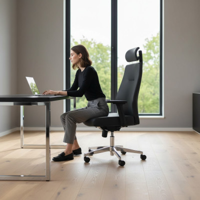 Modern Büro Schwarz Sessel Gaming Stuhl Bürostuhl Drehstuhl Chef Sessel