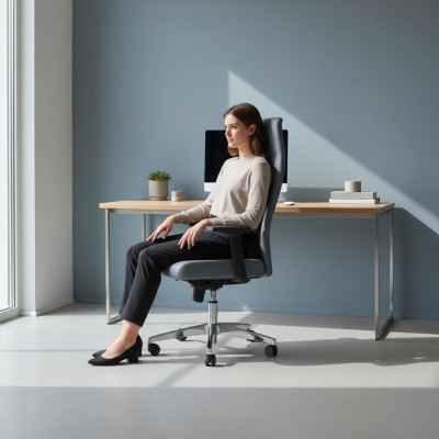 Bürosessel Grau Gaming Stuhl Bürostuhl Drehstuhl Chef Neu Sessel Textil Neu
