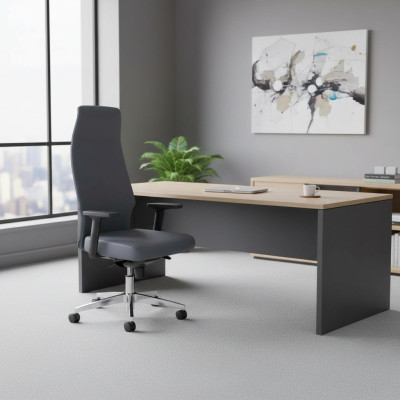 Bürosessel Grau Gaming Stuhl Bürostuhl Drehstuhl Chef Neu Sessel Textil Neu