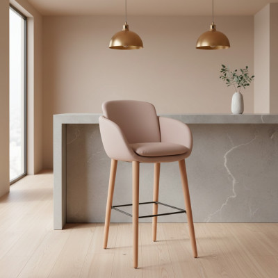 Barstuhl Barhocker Beige Kunstleder Design Barstühle Bar Hocker Stühle Hocker