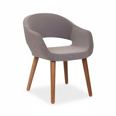 Grauer Esszimmerstuhl Wohnzimmer Stuhl Armlehnen Stühle Designer Holz