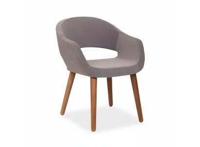 Grauer Esszimmerstuhl Wohnzimmer Stuhl Armlehnen Stühle Designer Holz