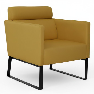 Brauner Loungesessel Relaxsessel Textil Lounge Einsitzer Luxus 1-Sitzer