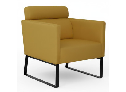 Brauner Loungesessel Relaxsessel Textil Lounge Einsitzer Luxus 1-Sitzer