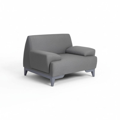 Grauer Designer Sessel Moderner Wohnzimmer 1-Sitzer Relax Polstersessel