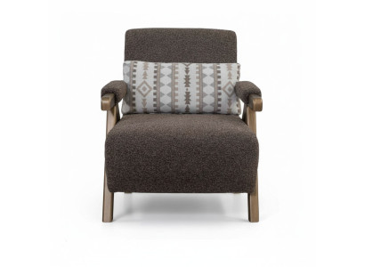 Brauner Sessel Designer Einsitzer Wohnzimmer 1-Sitzer Luxus Stuhl Neu