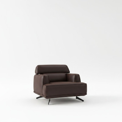 Designer Brauner Sessel Polstermöbel Lounge Einsitzer Wohnzimmer Möbel