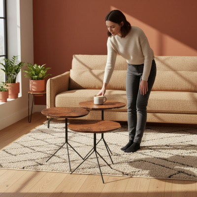 Couchtisch 3x Design Wohnzimmertisch Modern Möbel Luxus Tische 3tlg Set