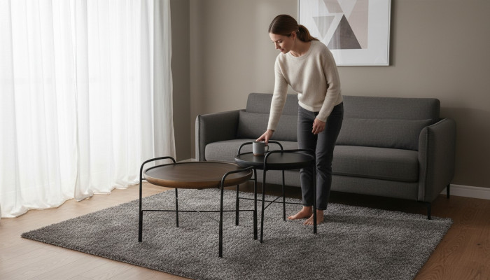 Runder Wohnzimmer Couchtisch Luxus 2x Holztische Designer Möbеl Set 2tlg