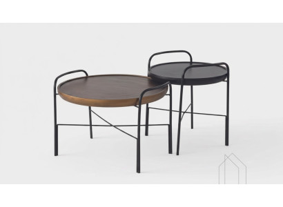 Runder Wohnzimmer Couchtisch Luxus 2x Holztische Designer Möbеl Set 2tlg