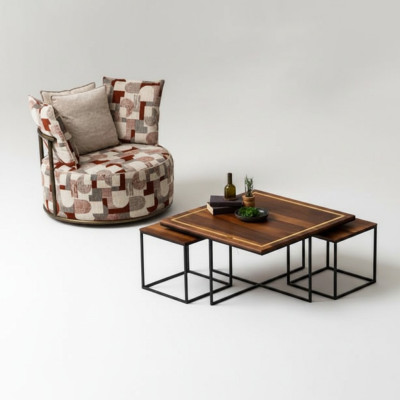 Design Stoff Mehrfarbig Couch Sessel 1 Sitzer Polster Sofas Lounge Club Neu