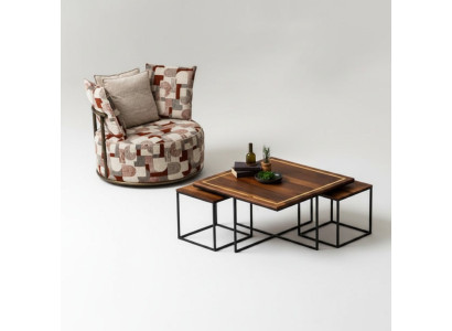 Design Stoff Mehrfarbig Couch Sessel 1 Sitzer Polster Sofas Lounge Club Neu