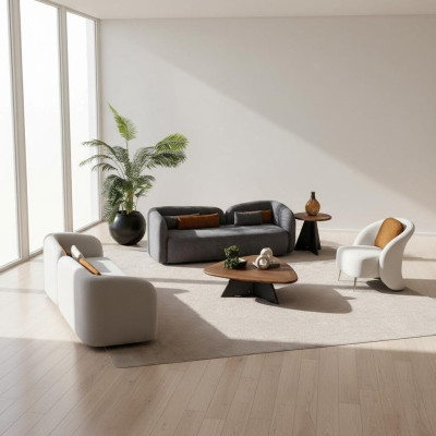 Sofagarnitur x2 3-Sitzer Sofas 1 Sitzer Modern Komplett Set Polster Garnitur