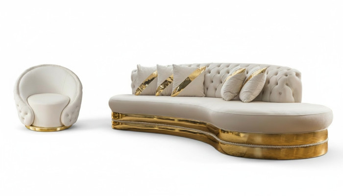 Stilvolle Chesterfield Couchgarnitur Designer Wohnzimmer Set 3-Sitzer