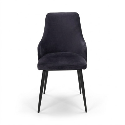 Moderner Schwarzer Stuhl Polstermöbel Designer Küchen Holzgestell Stühle