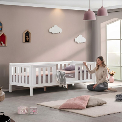 Bettrahmen Kinderbett Bett Kinderzimmer Kinderzimmermöbel Weiß Holz neu