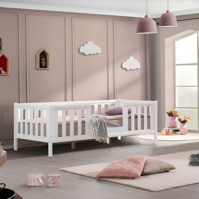 Bettrahmen Kinderbett Bett Kinderzimmer Kinderzimmermöbel Weiß Holz neu