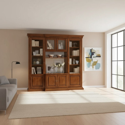 Fernseh Schrank Anbauwand Wohnwand tv Schrankwand Massivholz klassisch