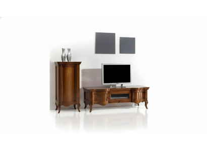 Wohnwand Wohnzimmer Holz Schränke Klassische Wand Italienische Stil
