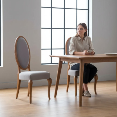 Esszimmer Stühle Holz Luxus Sessel Stuhl Braun Wohnzimmer Möbel Neu