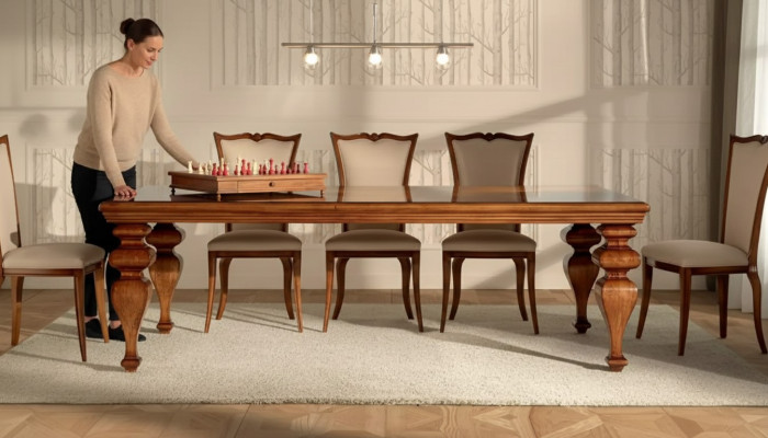 Esszimmer Garnitur Set Klassische Tisch 6x Stühle 7tlg Luxus Komplett