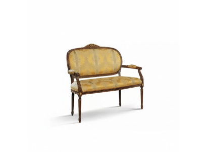 Sitzbank Klassischer Gelb Hocker Retro Wohnzimmer Luxus Design Neu