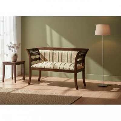Polsterbank Designer Wohnzimmer Beige Klassische Sitzmöbel Neu Luxus