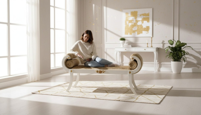 Hocker Sitzbank Sitzhocker Wohnzimmer Designer Hocker Sitzmöbel Neu