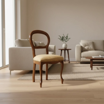 Luxus Design Polster Stuhl Sitz Esszimmer Klassische Textil Möbel Neu