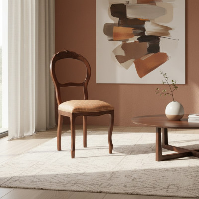 Klassische Holz Lehnstuhl Holzstuhl Design Luxus Stuhl Esszimmerstuhl