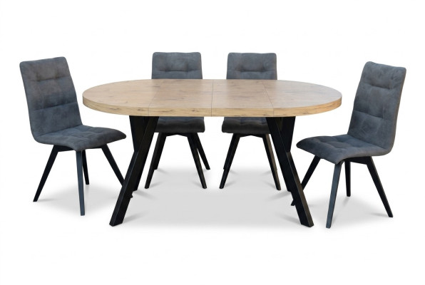 Esstisch 4 x Stühle Esszimmer Set Essgruppe Luxus Stuhle Tisch 5tlg.