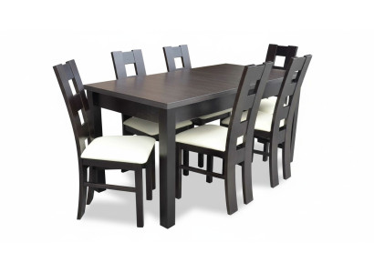 Klassischer Esstisch Tisch Holz Esszimmer Garnitur 6x Stühle Set 7 tlg.