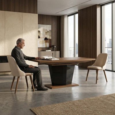 Esszimmer Set 5tlg Essgruppe Modern Esstisch Design 4x Stühle Möbel