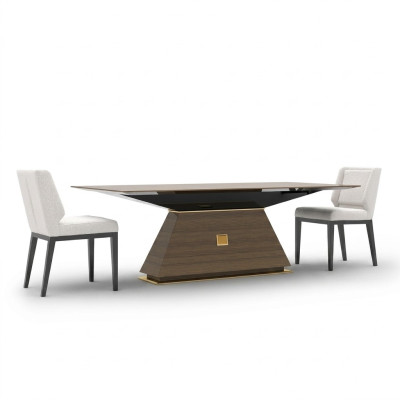 Luxus Gruppe Textil Polster 4x Stühle Holz Esstisch Esszimmer Design Set