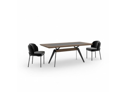 Luxus Esszimmer set Esstisch 4x Stühle Stuhl Textil Essgruppe Garnitur Neu