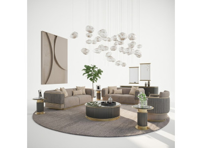 Komplett 3tlg Polstersofa Dreisitzer Modern Sessel Wohnzimmer Zweisitzer Couch