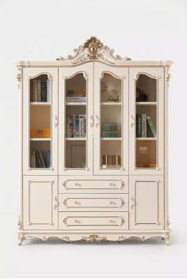 Weiß Bücherregal für Wohnzimmer klassische Möbel Luxusmöbel neu