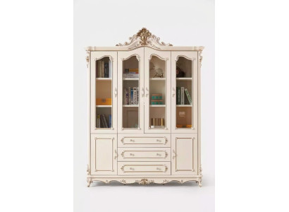 Weiß Bücherregal für Wohnzimmer klassische Möbel Luxusmöbel neu