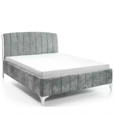 Luxuriöses Betten Schlafzimmer grau Doppelbett Holzbetten Bettgestell Bett
