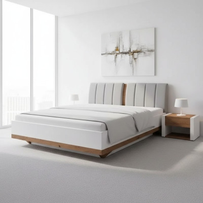 Luxus Bett Design Doppel Hotel Betten Königliches Holz Möbel Textil