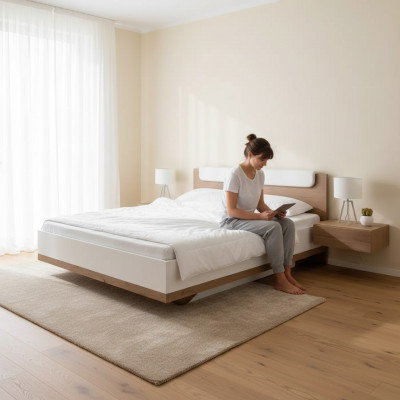 Bett Polster Design Luxus Möbel Doppel Hotel Betten weiß Luxus