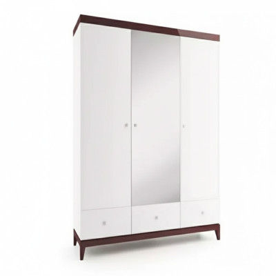 Designer Hochglanz Kleiderschrank Schränke Schlafzimmer Möbel Holz Luxus Weiß