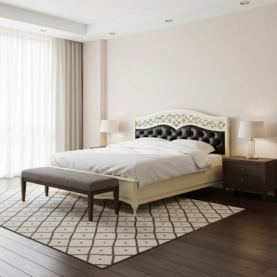 Bett Möbel Design Betten weiß Doppelbett Luxus Schlafzimmer Holz