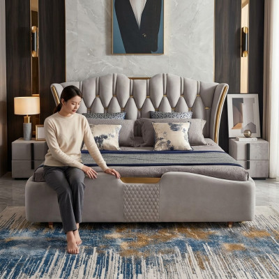 Chesterfield Bett Polster Design Luxus Doppel Hotel Betten Luxus Hotel Neu