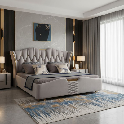 Chesterfield Bett Polster Design Luxus Doppel Hotel Betten Luxus Hotel Neu